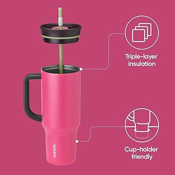 Owala Stainless Steel Triple Layer Insulated Travel Tumbler with Spill Resistant Lid, Straw, and ... | Amazon (US)