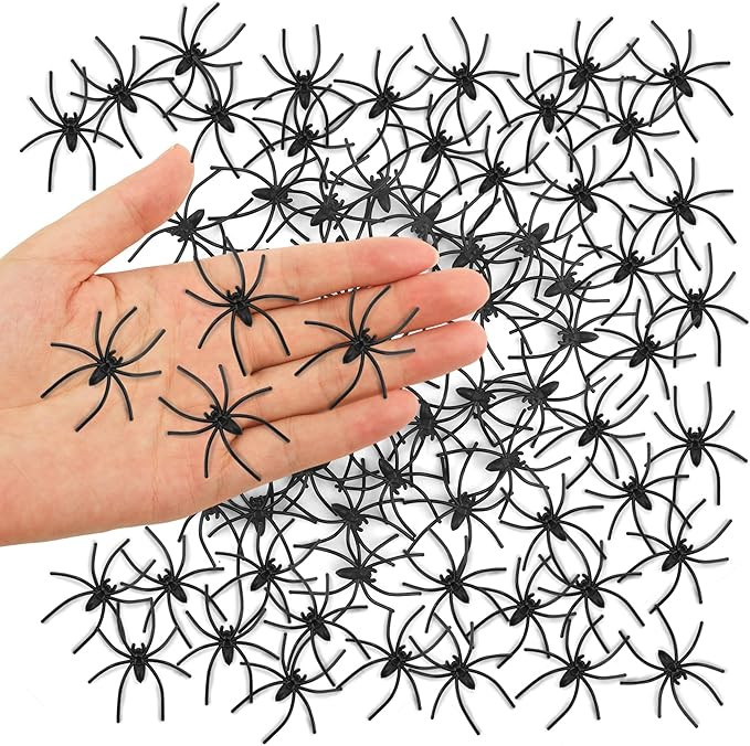 120 Pieces Plastic Spiders Halloween Spiders Small Fake Spiders for Halloween Toys Props Hallowee... | Amazon (US)
