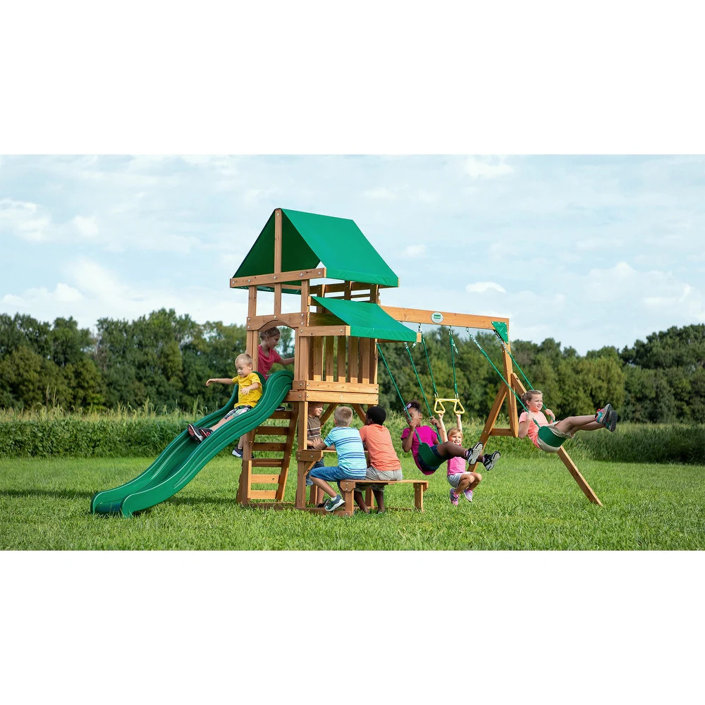 Backyard Discovery Belmont All Cedar Wooden Swing Set (Kids) | Bed Bath & Beyond