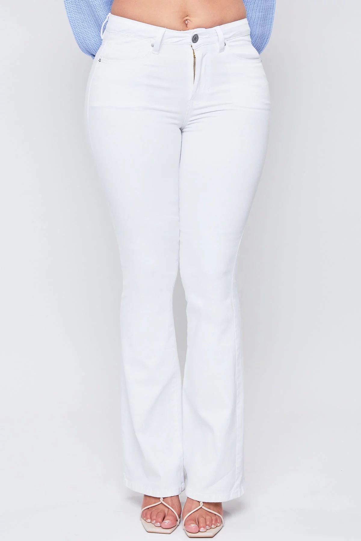 YMI Junior's Classic High Rise Flare Bell Bottom Jeans - Tall Long Inseam 34'' - Walmart.com | Walmart (US)