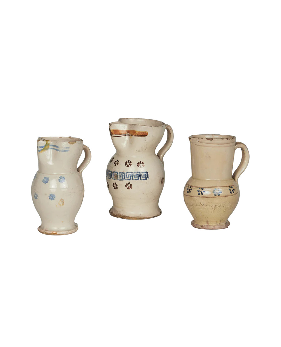 Olive Ateliers Antique Italian Puglia Pitcher - Hand Painted | Olive Ateliers