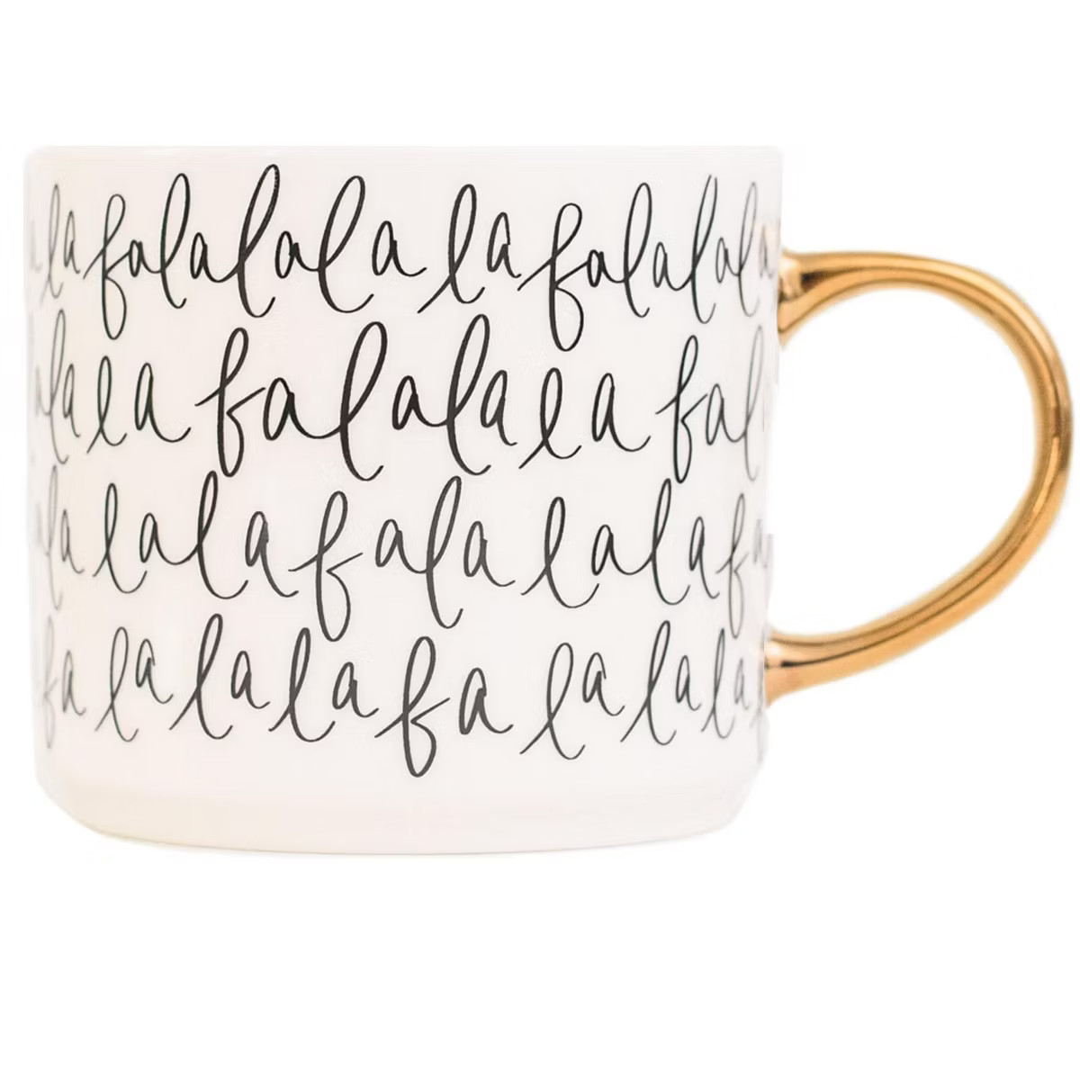 Sweet Water Decor Fa La La La Gold Tile Coffee Mug -17oz | Target