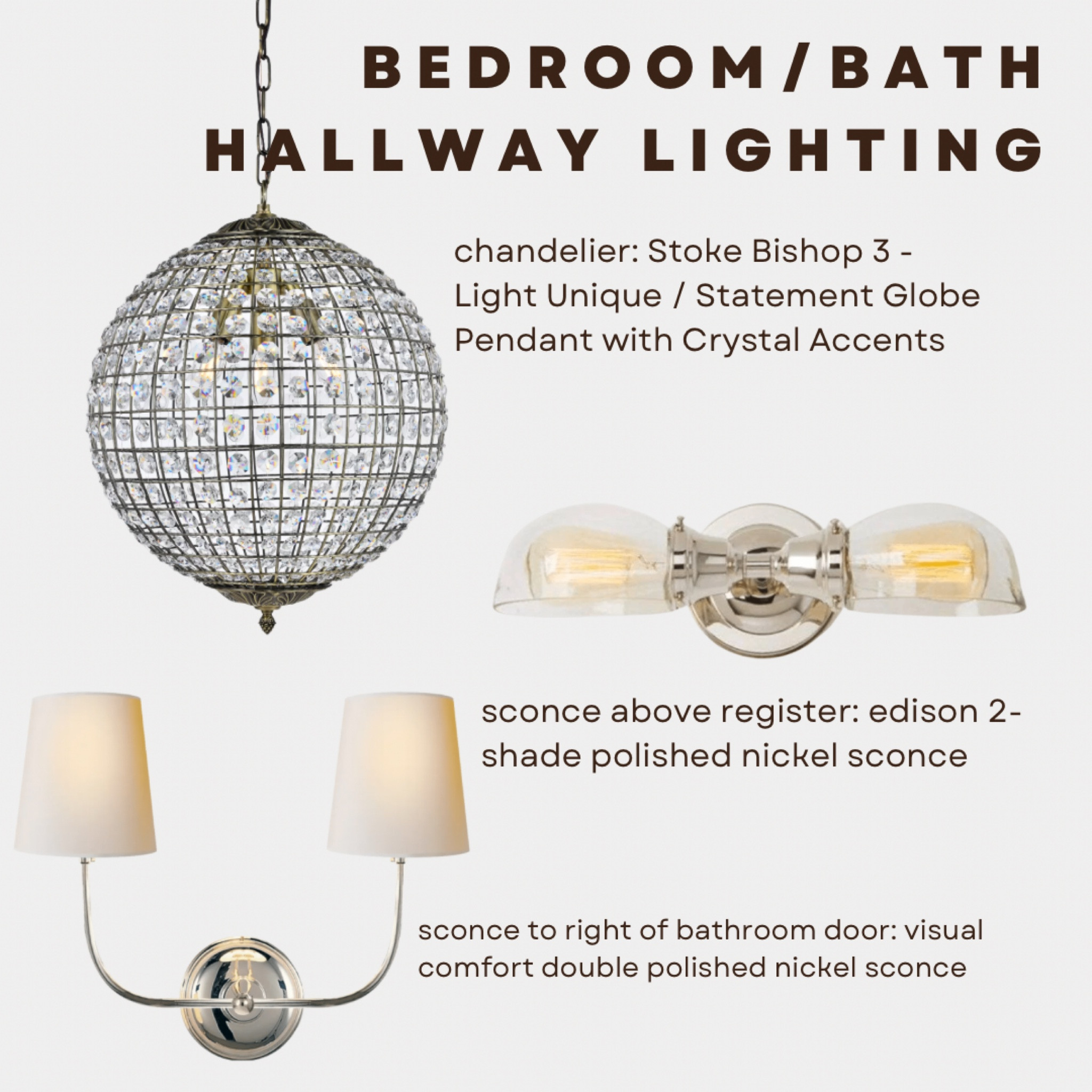 Love my little hallway of polished nickel lighting! The chandelier is such a moment, and these sconces are just perfect. Can’t wait to add artwork and more to this area. 

#LTKstyletip #LTKhome