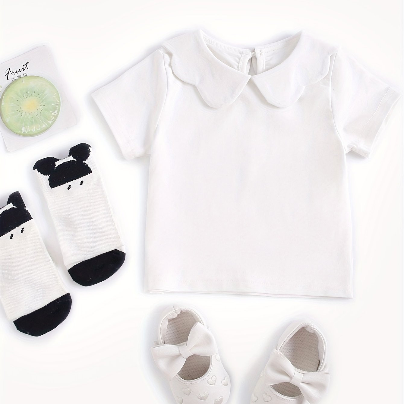 Baby's Cute Collar Comfy Cotton T shirt Casual Short Sleeve - Temu | Temu Affiliate Program