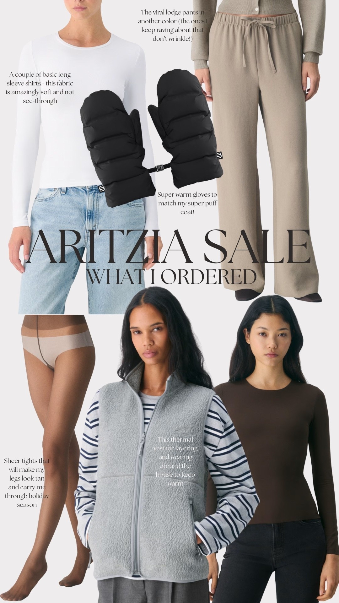 What I ordered from the Aritzia sale! Some winter staples 👏🏼

#LTKSaleAlert #LTKCyberWeek #LTKFindsUnder100