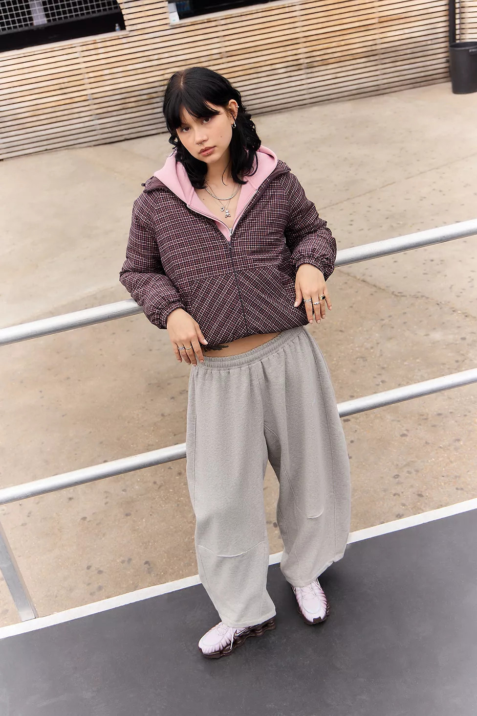 iets frans... Check Water Resistant Padded Shell Jacket | Urban Outfitters UK