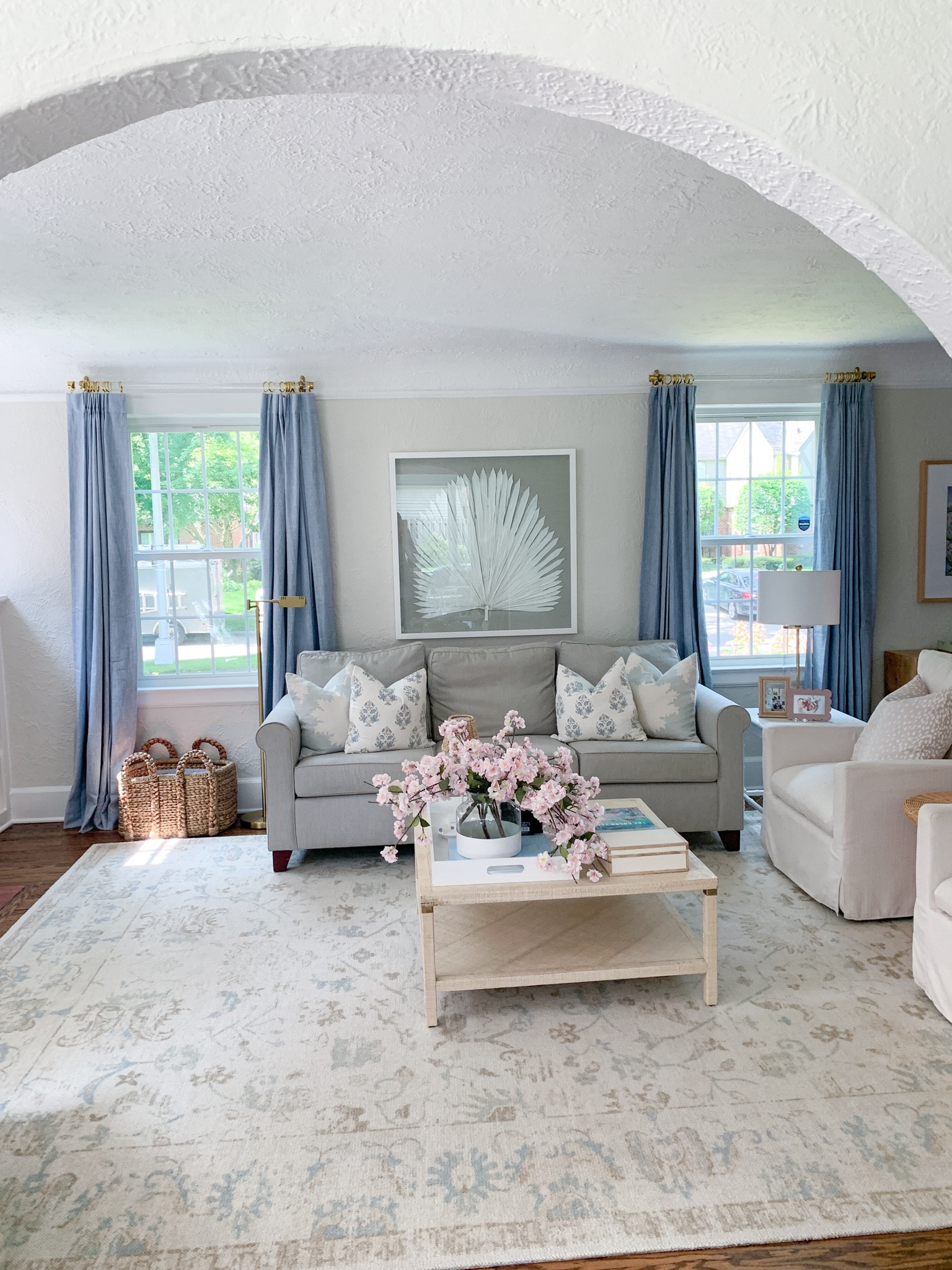 There is so much I still want to do in my living room but it’s coming together so nicely!  Love these blue curtains from amazon so much- I can’t believe the quality of them 

#LTKHome #LTKFindsUnder100