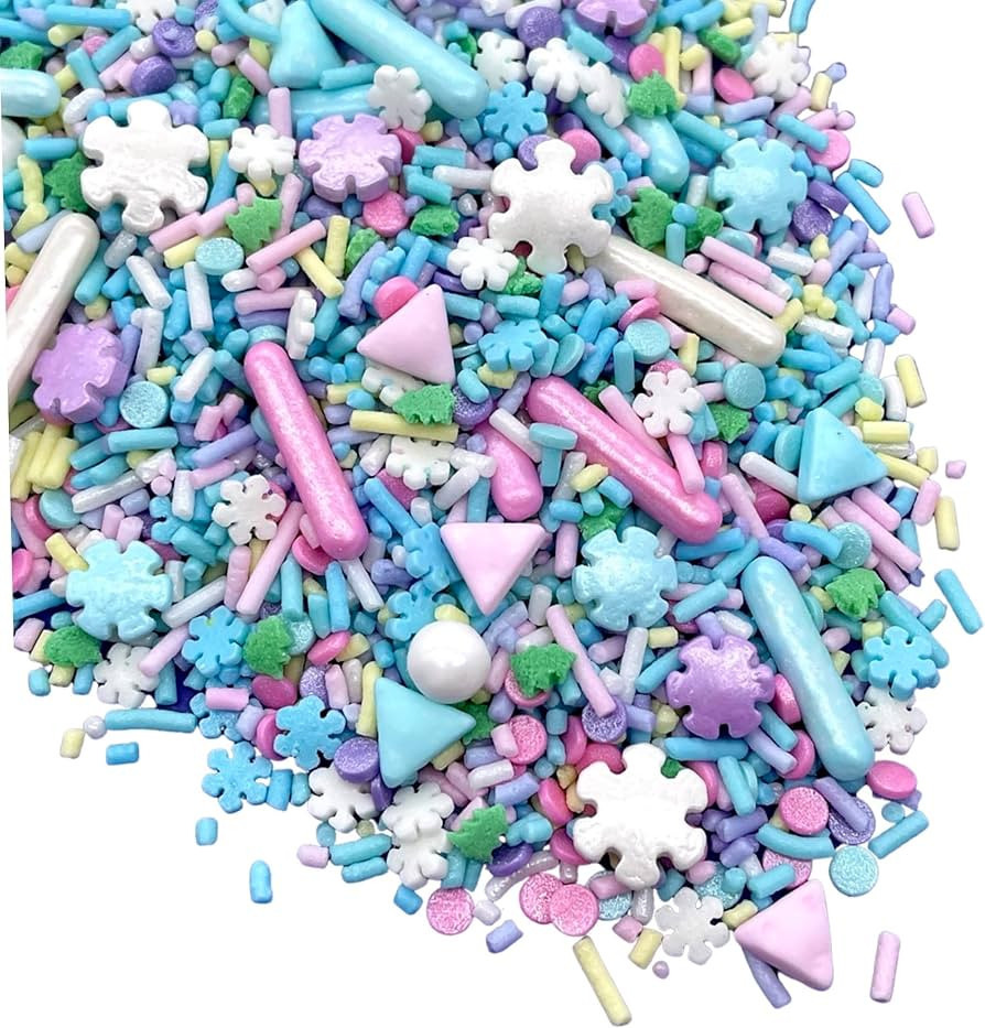 Christmas Cheer Sprinkles | Snowflake Sprinkles | Christmas Sprinkles | Red & Green Sprinkles | C... | Amazon (US)