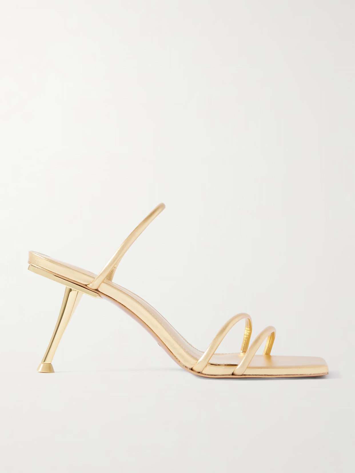 Cult Gaia - Lydia Metallic Leather Sandals - Gold | NET-A-PORTER (US)