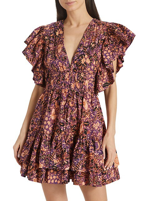 Kiri Ruffled Minidress | Saks Fifth Avenue