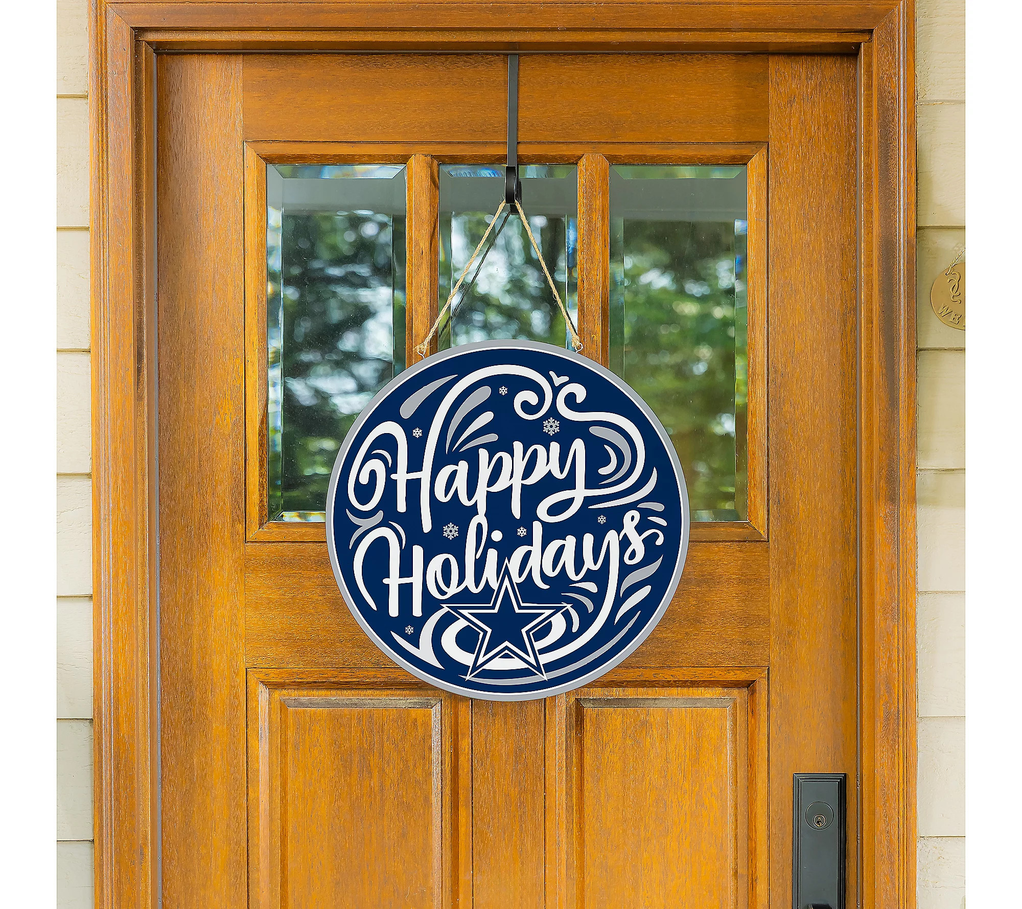 Evergreen NFL Team Holiday Round Door Hanger wi th Hanging Rope | QVC