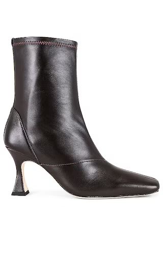 Fomo Heeled Boot in Chocolate Nappa | Revolve Clothing (Global)