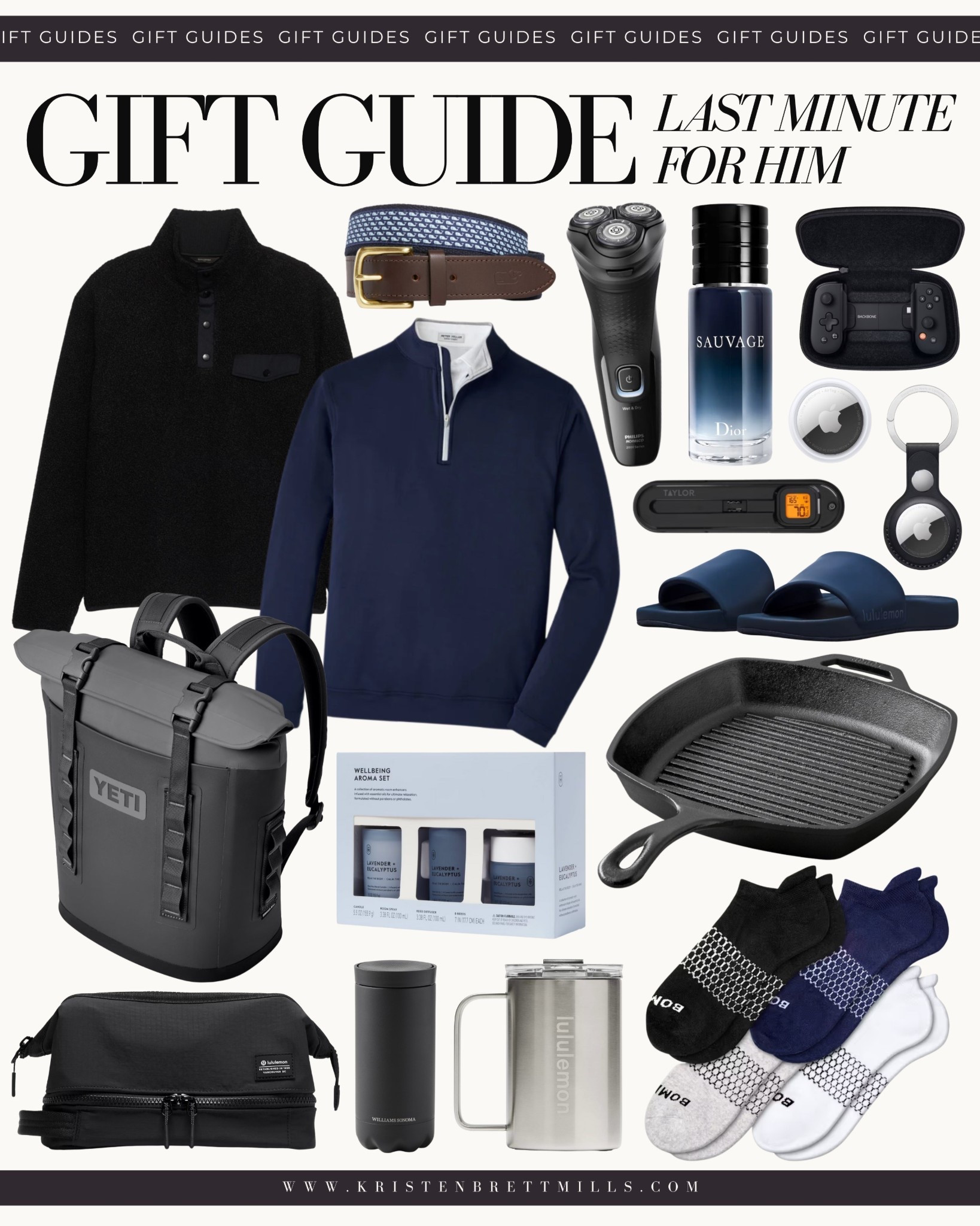 Last minute gifts for him

Leather wallet
Minimalist card holder
Everyday cologne
Luxury fragrance sampler
Beard grooming kit
Electric razor
High-quality shaving cream
Silk sleep mask
Weighted blanket
Leather belt
Classic watch
Watch box organiz

#LTKHoliday #LTKMens #LTKGiftGuide