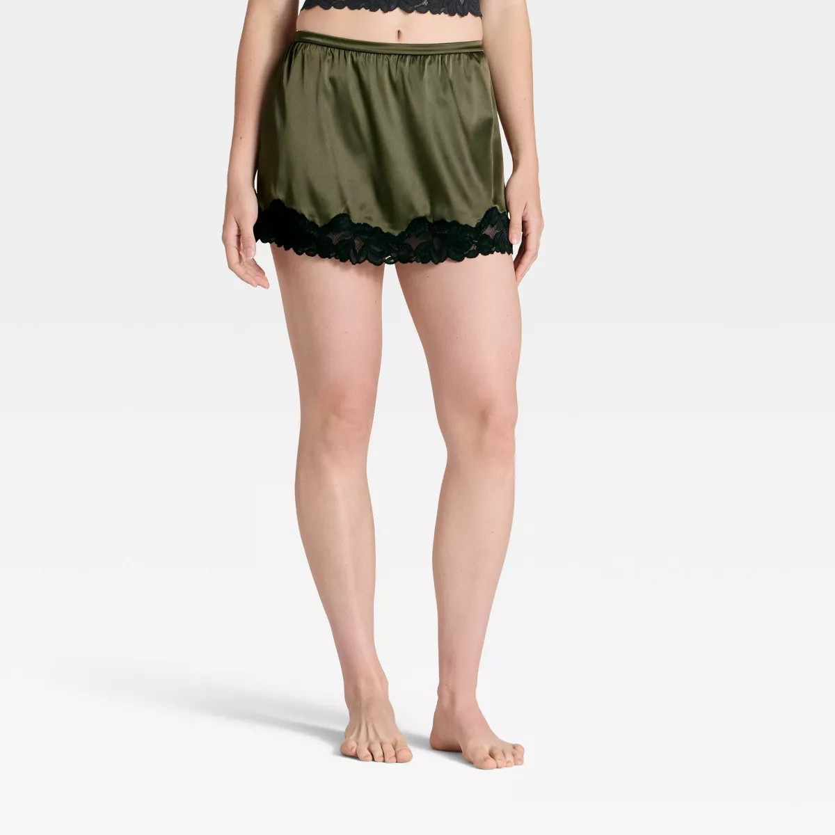 Women's Satin & Lace Lingerie Skirt - Auden™ | Target