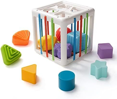 LiKee Sensory Toys Shape Sorter Baby Blocks Colorful Textured Balls Sorting Games Montessori Lear... | Amazon (US)