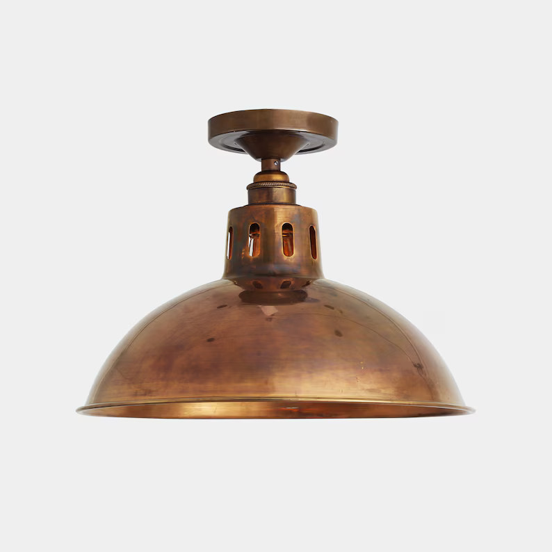 Paris Industrial Vintage Flush Ceiling Light 30cm | Etsy | Etsy (US)