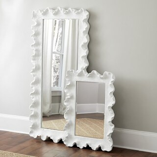 Atoll Mirror with Ruffled Frame & Antique White Finish | Ballard Designs, Inc.