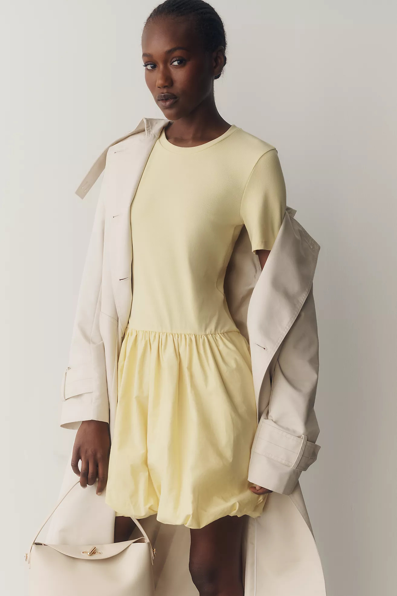 Daily Practice Drop-Waist Bubble Mini Dress | Anthropologie (US)