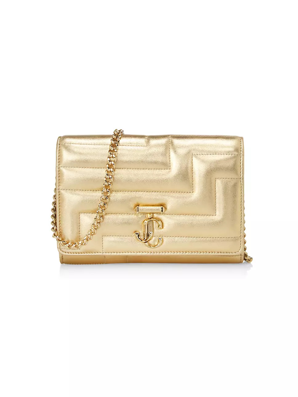 Varenne Quilted Metallic Leather Clutch-On-Chain | Saks Fifth Avenue