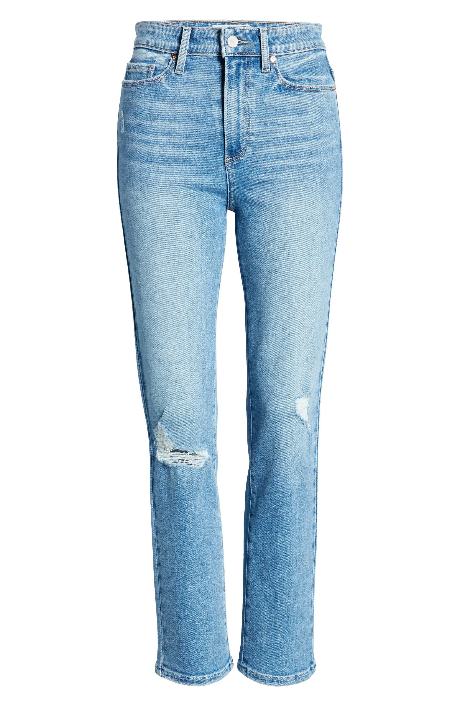 Cindy Ripped Straight Leg Jeans | Nordstrom