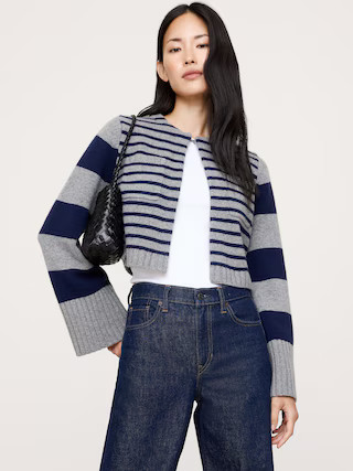 Merino-Cashmere Crop Cardigan | Banana Republic (US)