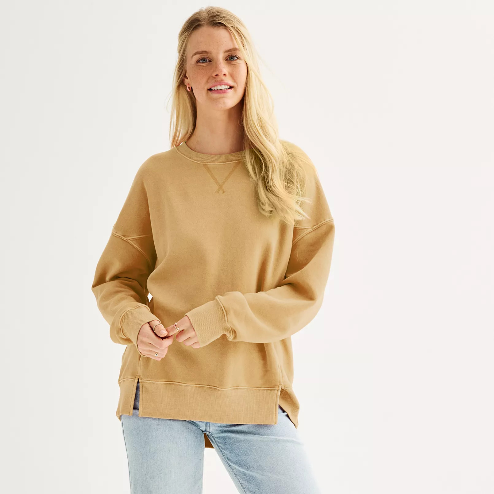 Juniors' SO® Oversized Fleece Tunic Pullover | Kohl's