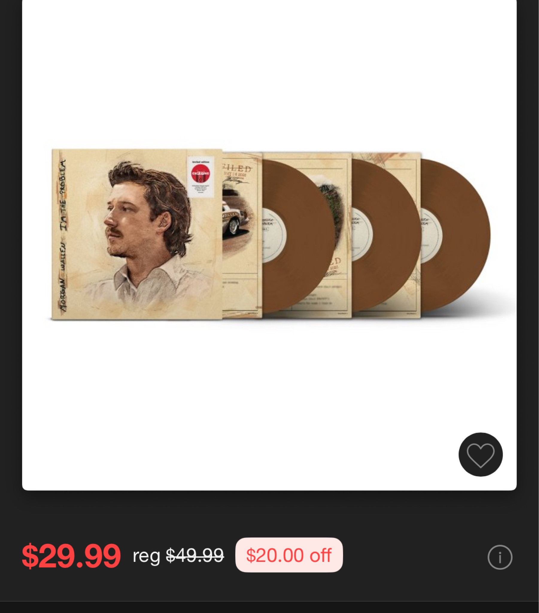 Morgan Wallens NEW Album vinyl is on sale!!!!! $20 off this 3 disc preorder!!! #target
