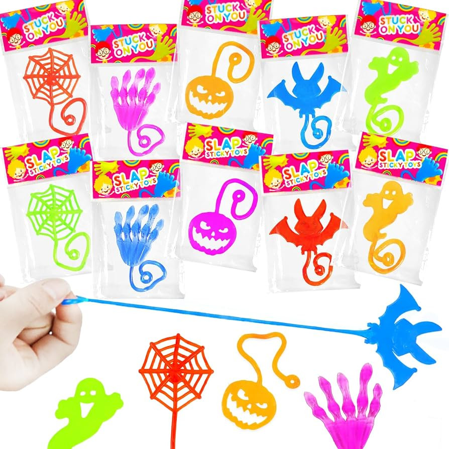 Halloween Treat Non Candy for Kids 28 PCS, Sticky Hands Toys Gifts Prizes for Toddlers, Halloween... | Amazon (US)