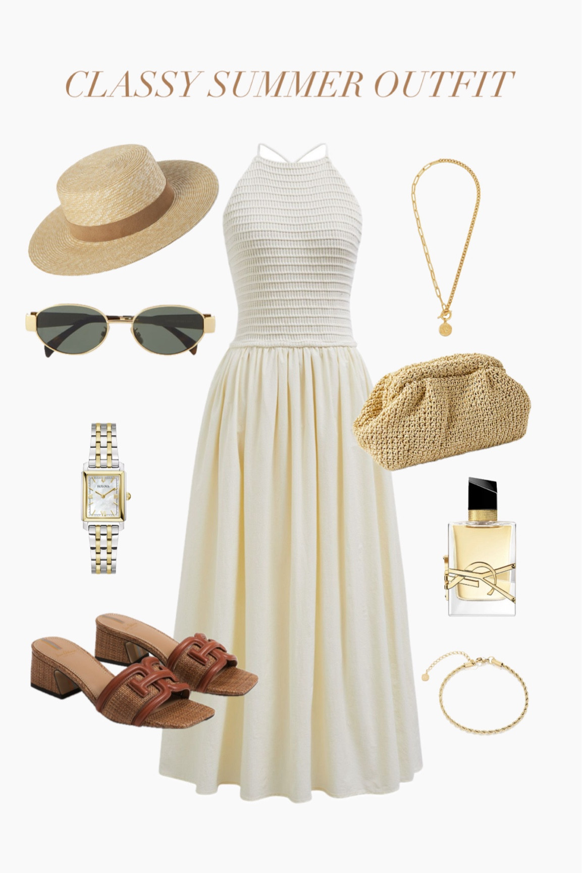European summer outfit. European fashion. European style. Classy summer outfit. Classy elegant fashion. Classy summer outfit idea. European elegant. Classy outfit. Classy maxi dress outfit. Classy european summer fashion. European style ideas. European outfit ideas. European vacation outfit. Classy and elegant fashion. Summer outfit ideas. Maxi dress ideas. What to wear in summer. What to wear on vacation. Sam Edelman sandals. Gold details. Gold accessories. Baguette bag. Boater hat. Cute hat. Beautiful and feminine outfit. Old money style. Old money outfit. 

#LTKSummerSales #LTKSeasonal #LTKStyleTip