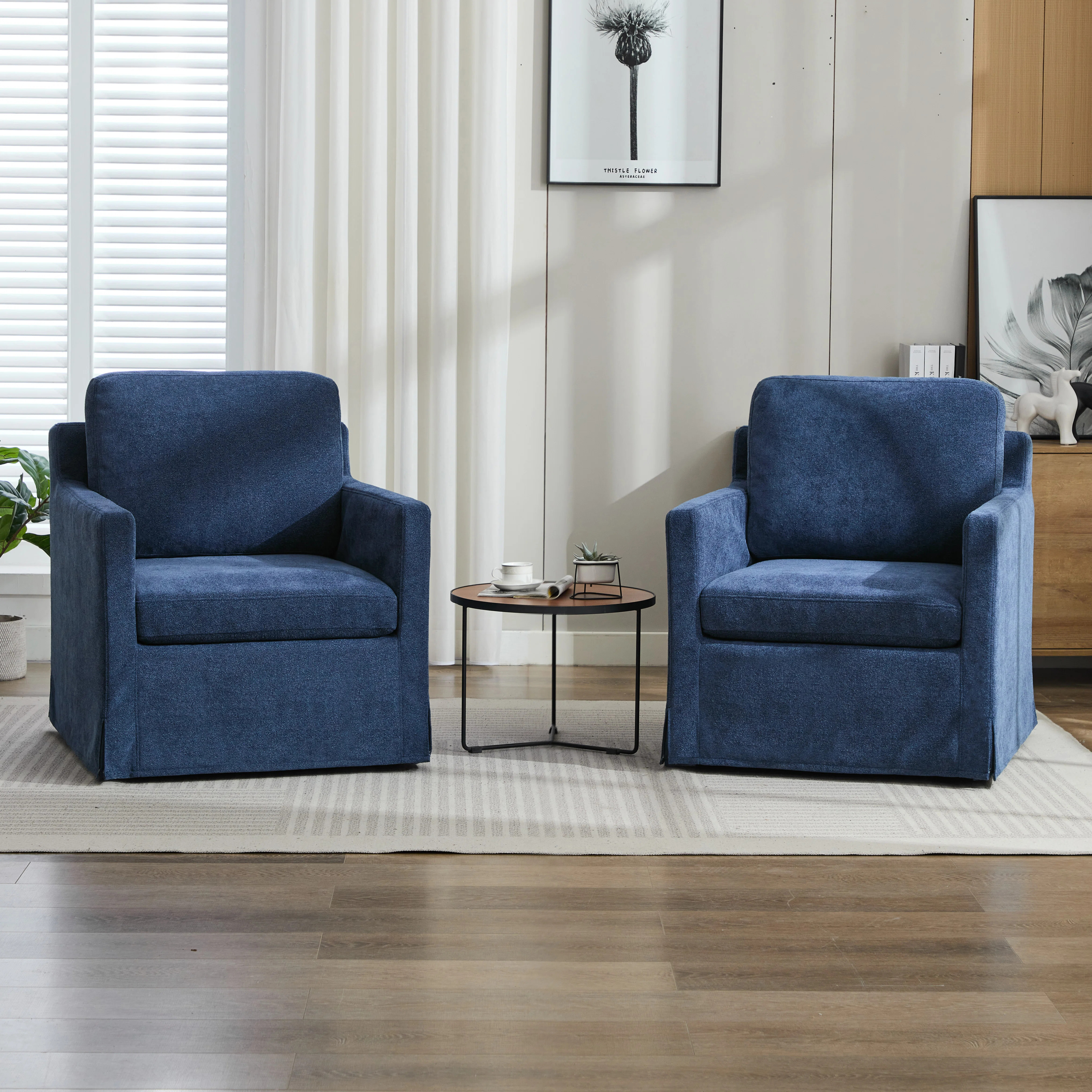 SZ Slipcovered Swivel Accent Chair (Set of 2) & Reviews | Wayfair | Wayfair North America
