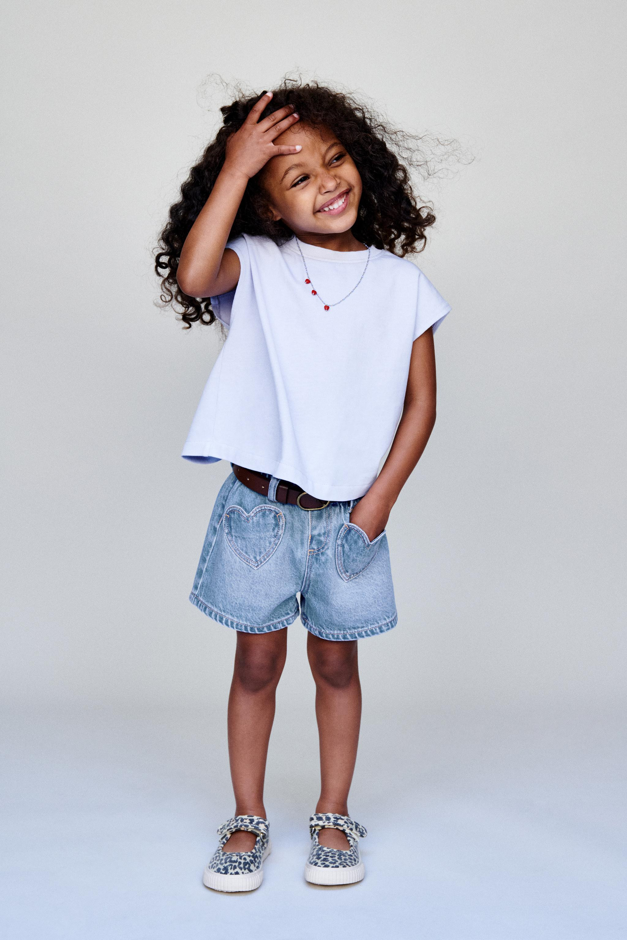 HEART POCKET DENIM SHORTS | Zara US