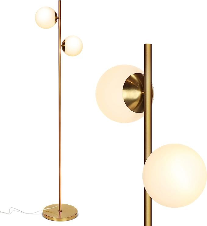 Brightech Sphere Floor Lamp for Living Room, Mid-Century Modern 2 Globe Pole Light for Bedroom, B... | Amazon (US)