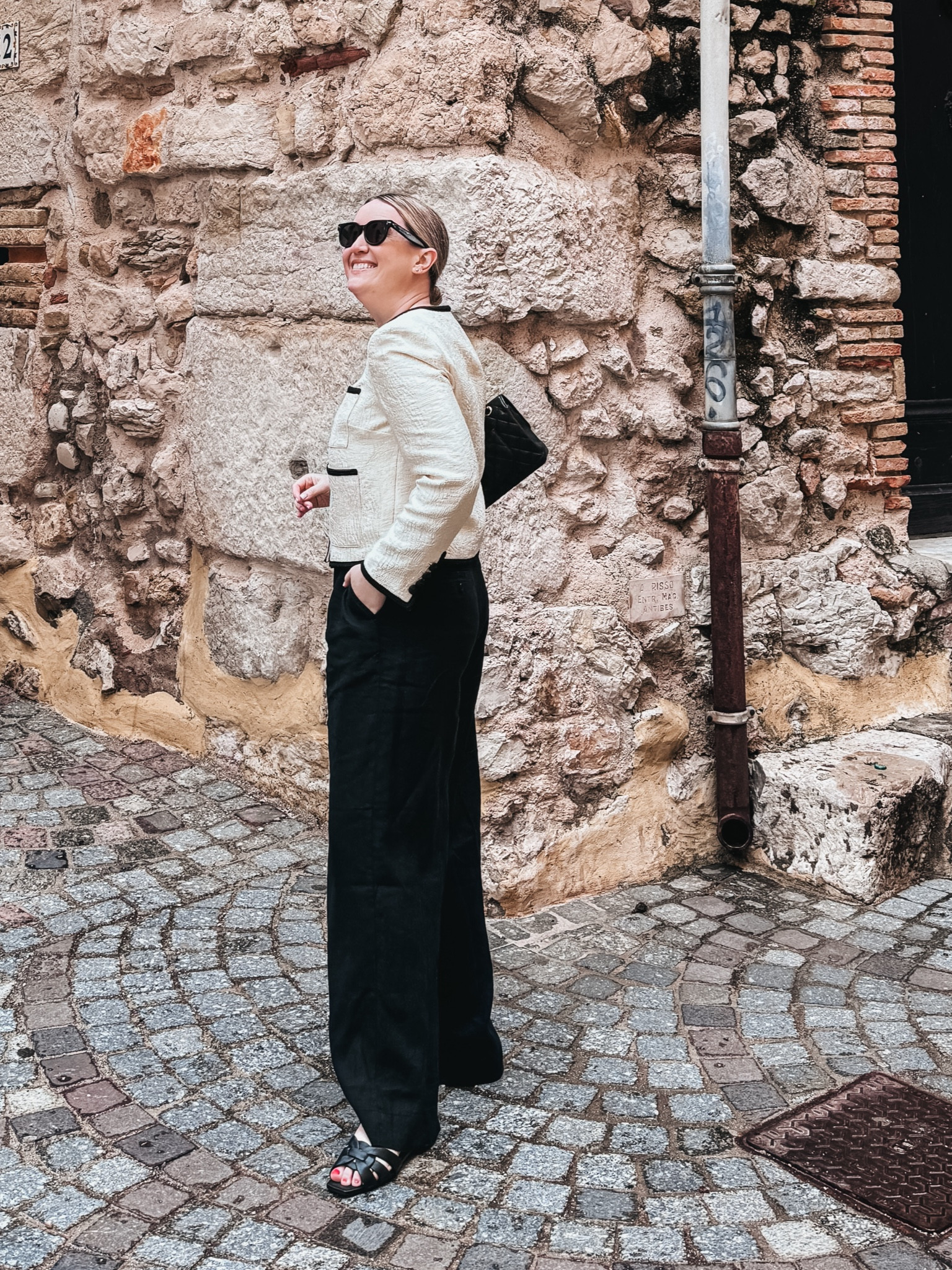 Veronica beard jacquard jacket (8)
Madewell linen wide leg pants (28)
Ysl tribute sandals
Celine sunglasses 
Vacation outfit 

#LTKSeasonal
