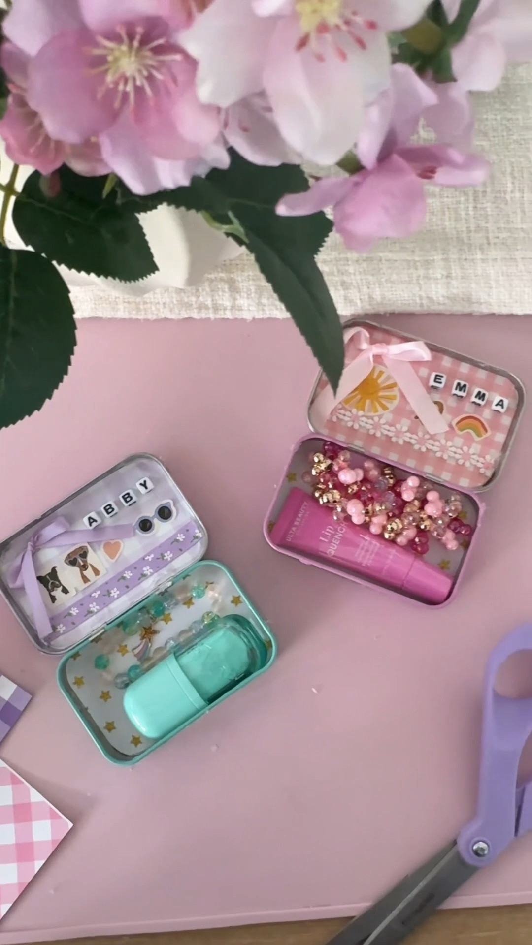 DIY upgrade Altoid containers for back-to-school season (backpack!) yes please for hair ties and lip gloss

#LTKmomlife #LTKKids