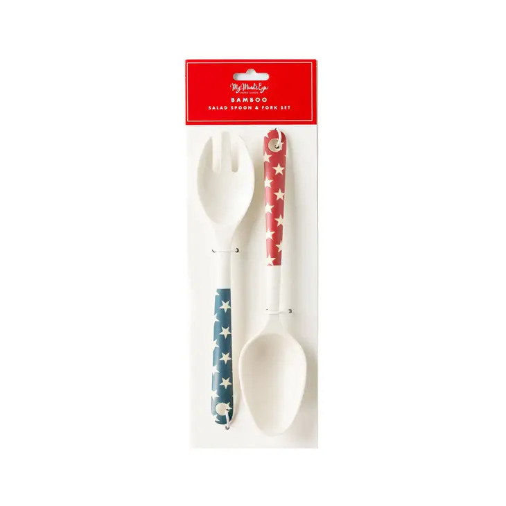 Patriotic Bamboo Serving Set | Pink Antlers