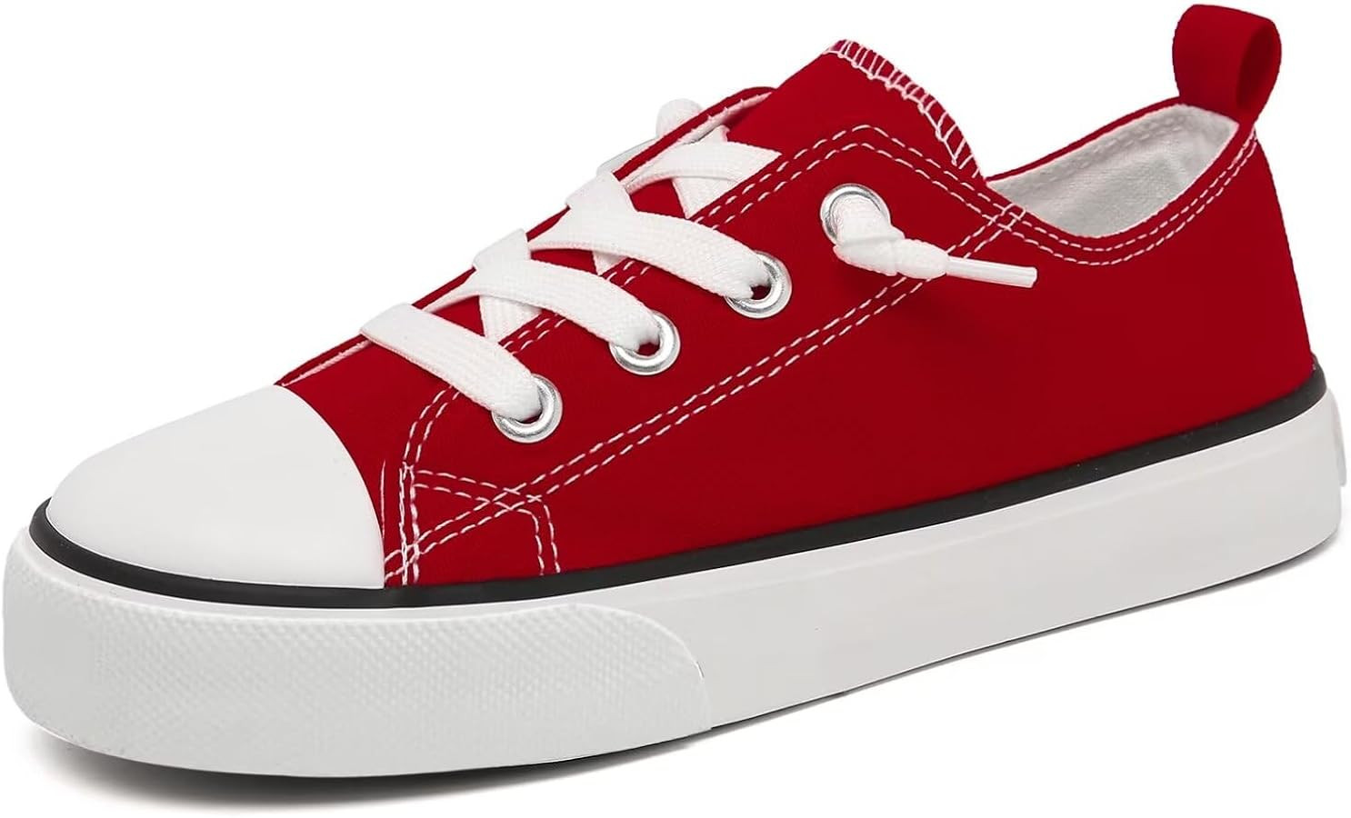 Toddler Little Kid Cushioned Canvas Shoes Slip On Sneakers Soft and Durable | Amazon (US)