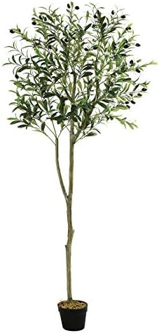 VIAGDO Artificial Olive Tree Plant 72in/6ft Potted Olive Decorative Silk Tree Large Olive Branche... | Amazon (US)
