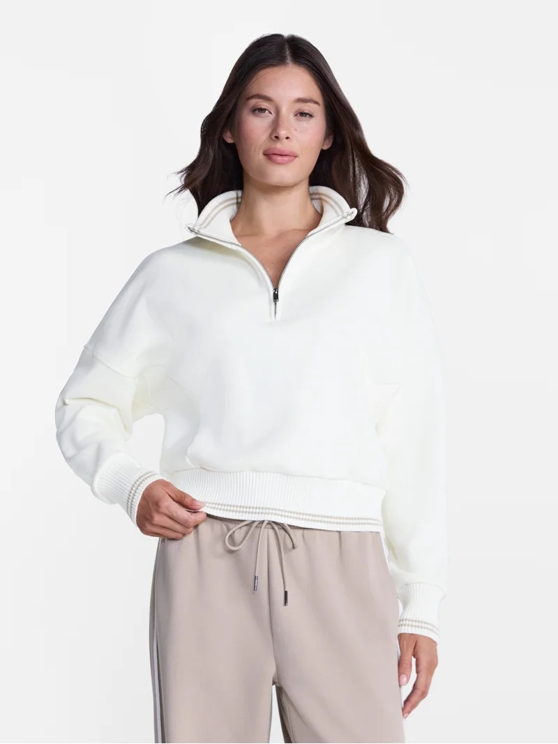 Avia Women's Quarter Zip Fleece Pullover, Sizes XS-XXXL | Walmart (US)