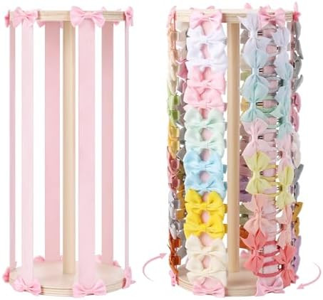Bow Holder for Girls Hair Bows,Pink Hair Bow Organizer, Hair Clips Stand Hair Accessories Rack Di... | Amazon (US)