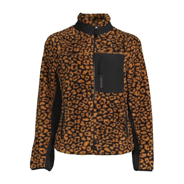 Time and Tru Women's and Women's Plus Full-Zip Faux Sherpa Jacket - Walmart.com | Walmart (US)