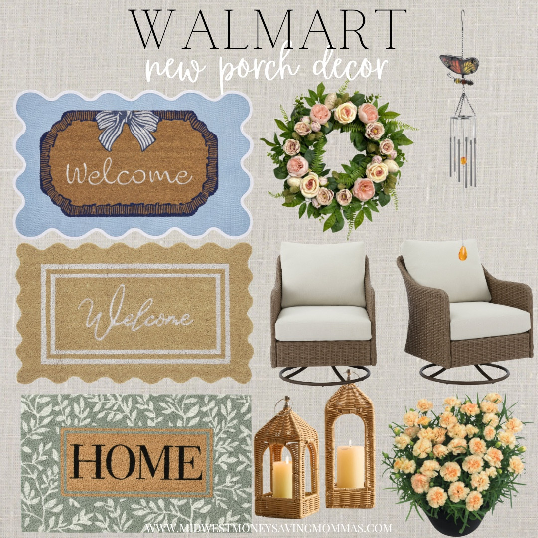 New porch decor at Walmart

Home decor  spring porch decor  welcome mat  scalloped mat  lanterns  welcome mat  outdoor furniture 

#LTKHome #LTKSeasonal #LTKmomlife