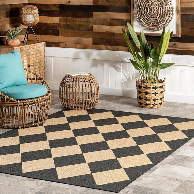 nuLOOM 8' x 10' Outdoor Performance Area Rug, Stain Resistant, Weather Resistant, High Traffic, P... | Amazon (US)