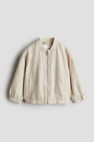 H & M - Linen Blend Bomber Jacket - Beige | H&M (AU)