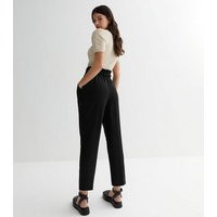 Black Belted High Waist Trousers New Look | New Look (UK)