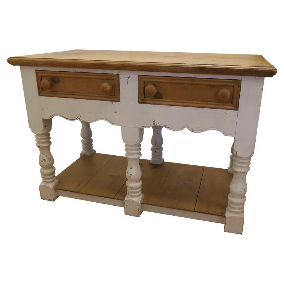 Vintage Double Sided Pine Pot Board Dresser, Kitchen Island | 1stDibs