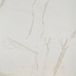 Stazzema Calacatta 24 in. x 24 in. Matte Porcelain Floor and Wall Tile (4 pieces / 15.50 sq. ft. / box) | The Home Depot