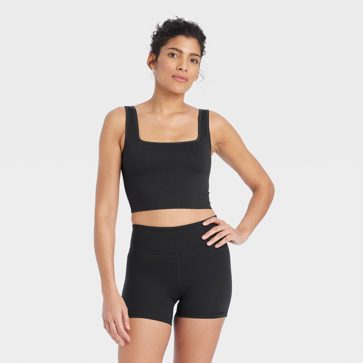 Women's Seamless Square Neck Crop Tank Top - All In Motion™ | Target