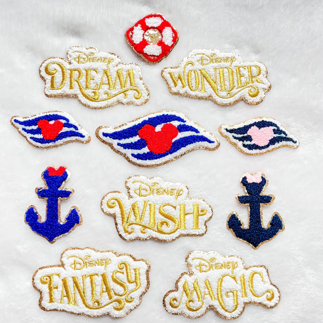 Disney Cruise Patches. Disney Cruise Line Iron on patches. Disney Cruise logo patch Minnie anchor... | Etsy (US)