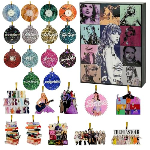 Christmas Advent Calendar 2024,24 Pcs Fashion Singer Inspired Friendship Charms Gift,24 Days Countdown Advent Calendar Christmas Gift Birthday Gift for Lover Music Fans（B） | Amazon (US)