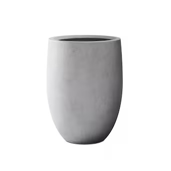 PLANTARA Round 21.7-in W x 21.7-in H x Gray Concrete Contemporary/Modern Indoor/Outdoor Planter | Lowe's